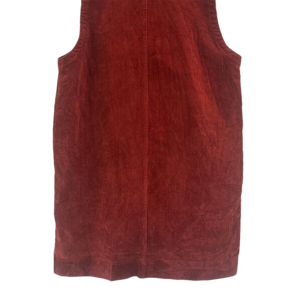 Chic Red Corduroy Mini Dress - Picture 6 of 9